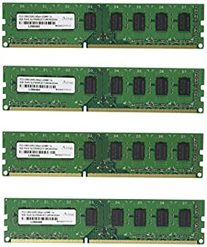 【中古】アドテック DDR3-1600/PC3-12800 Unbuffered DIMM 8GB×4枚組 ADS12800D-8G4|ドリエムコーポレーション