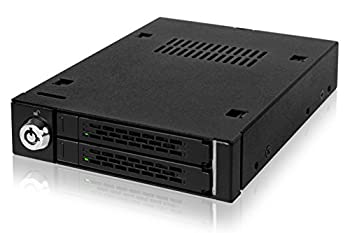 【中古】Cremax 2x 2.5インチ SATA 3 HDD/SSD搭載用モバイルラック 3.5インチベイサイズ対応メタル黒モデル CS5023 MB992SK-B｜ドリエムコーポレーション