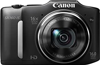 【中古】Canon デジタルカメラ PowerShot SX160IS 約1600万画素 光学16倍ズーム 単3形電池 ブラック PSSX160IS|ドリエムコーポレーション