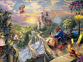 【中古】【非常に良い】Disney(ディズニー)Beauty and the Beast ''Falling in Love'' Puzzle by Thomas Kinkade　美女と野獣パズル750ピース [並行輸入品]画像