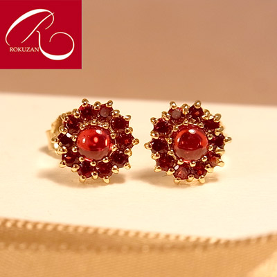 楽天市場 碌山 Rokuzan アンティーク ジュエリー シルバー925 Sv ガーネット ダリア ピアス イヤリング シルバー アンティーク風 ギフト ろくざん クリスマス シルバー製 Sv925 取り巻き 碌山sv 大宮のジュエリー店ドールオガワ