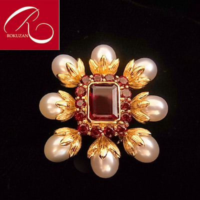 楽天市場】【碌山】 シルバー ガーネット ブローチ&ペンダントトップ