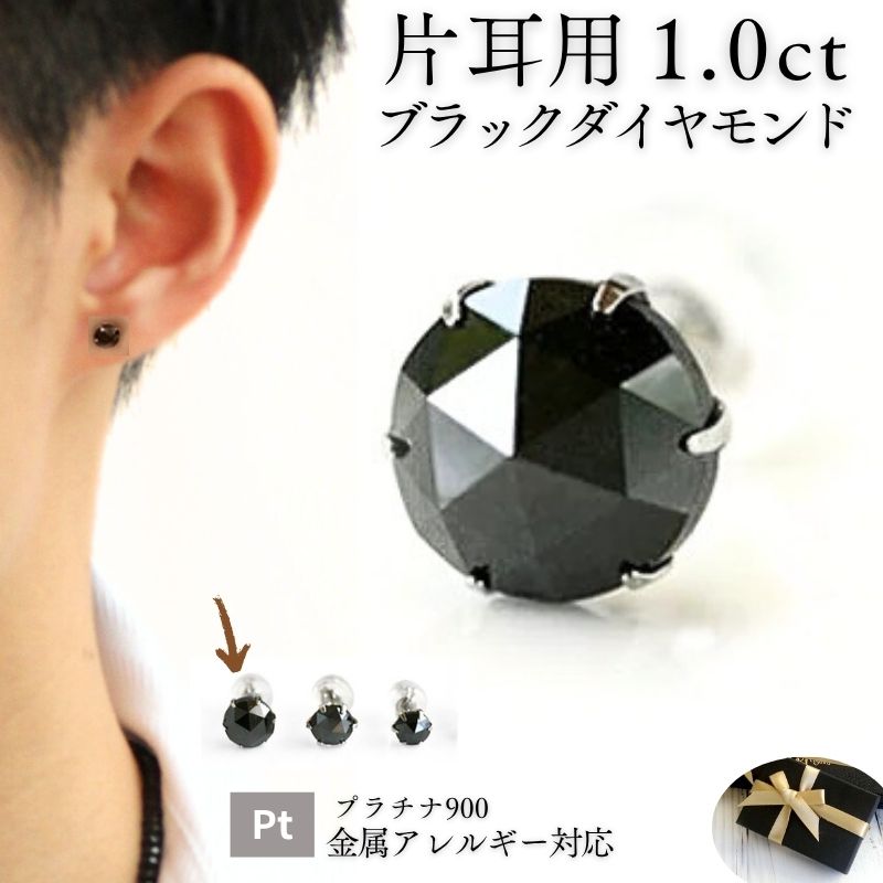 PTブラックダイヤピアス計2.2ct（1.0/1.2） 激安ブランド PTブラックダイヤピアス計2.2ct（1.0/1.2