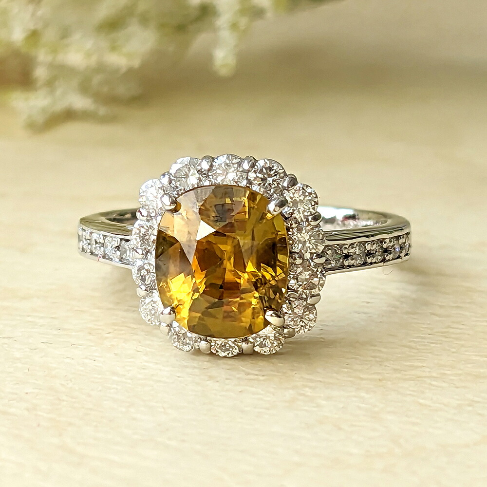 楽天市場】スフェーン 3.24ct リング 12号 PT900 プラチナ 指輪