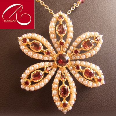 楽天市場】【碌山】 シルバー ガーネット ブローチ&ペンダントトップ