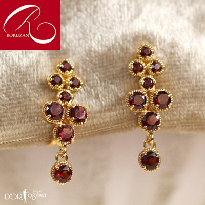 楽天市場】【碌山】シルバー・ ガーネット イヤリング ピアスRokuzan