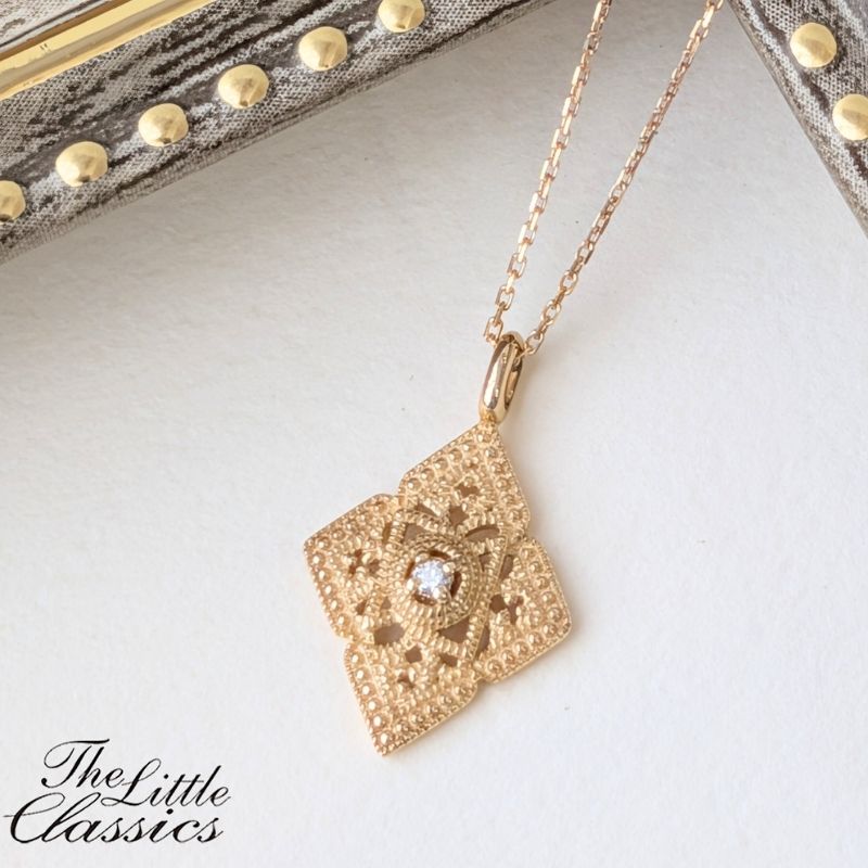 【碌山】リトルクラシックス K10 k18 イエローゴールド ダイヤモンド ペンダント ネックレスThe Little Classics ロクザン Rokuzan 10K 10金 gold K10YG 4月誕生石｜大宮のジュエリー店ドールオガワ