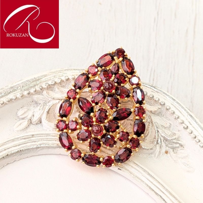 楽天市場】【碌山】 シルバー ガーネット ブローチ&ペンダントトップ