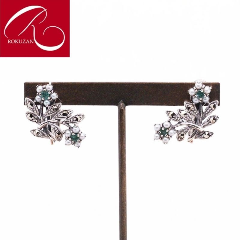 4/17～価格改定35400円【碌山】シルバー ピアス イヤリング 碌山 Rokuzan ロクザン SV925 silver シルバージュエリー アンティークジュエリー アクセサリー アンティーク調 誕生石 天然石 23,256円