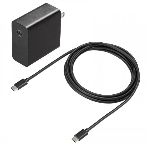 サンワサプライ 直送 USB PD対応AC充電器（PD65W・TypeCケーブル付き）
