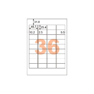 ヒサゴ A4タック判子 36面 角丸