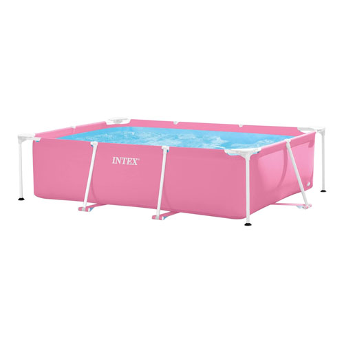 オンダ インテックス レクタングラー プール 2.2m PINK RECTANGULAR FRAME POOL(ピンク)
