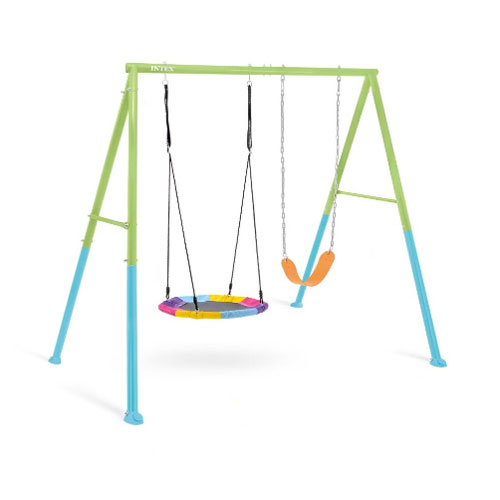 オンダ インテックス ブランコ ツー フィーチャー ソーサー スイングセット（TWO FEATURE SAUCER SWING SET）｜どっとカエール　支店
