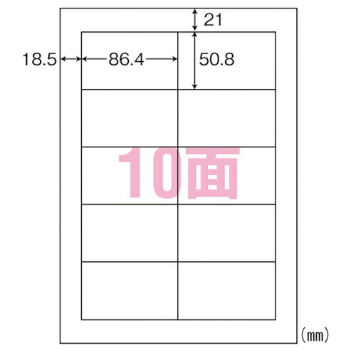 東洋印刷 ナナ[R]ワード A4判 マルチタイプラベル 規格:A4判10面