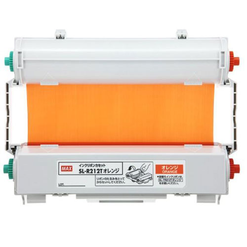 マックス　ビーポップ（Bepop）消耗品 SL-R212T　インクリボン(オレンジ)