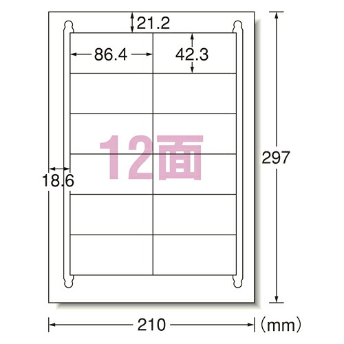エーワン ラベルシール〈レーザープリンタ〉 マット紙(A4判) 1000枚入 規格:A4判12面
