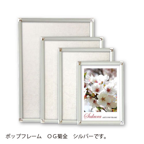 アルテ　メーカー直送品 アルミフレーム ポップフレーム OG菊全（シルバー）