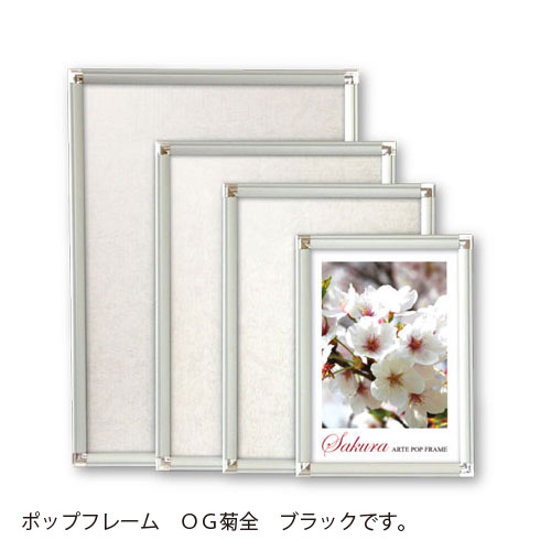 アルテ　メーカー直送品 アルミフレーム ポップフレーム OG菊全　OG菊全（ブラック）