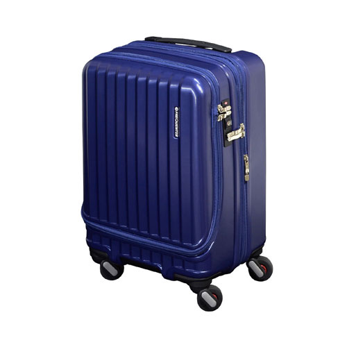 楽天市場 全商品ポイント3倍5日23時59分まで エンドー フリークエンター キャリーケース スーツケース エンボス加工 １ ２８１ ｅネイビー ４ 輪キャリーｅｘ ｅネイビー どっとカエールコレクト