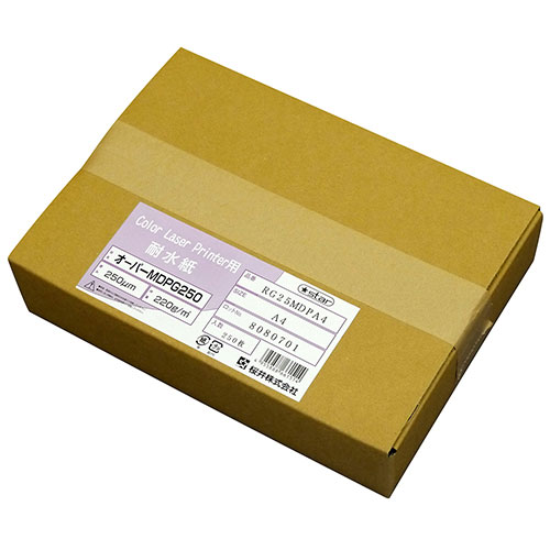 桜井　耐水紙 （片面光沢） オーパーMDPG250　220g/m2　A4 250枚（シロ） 8,241円