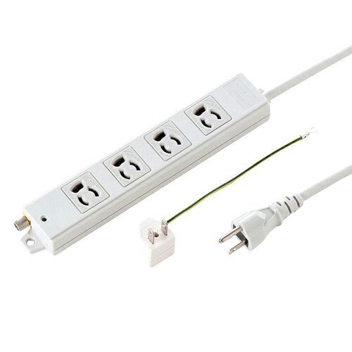 サンワサプライ　直送 抜け止めタップ 3P 4個口 10m