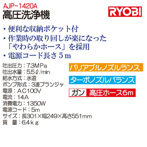 レックス法人限定高圧洗浄機【AJP−1420A】ST−28648