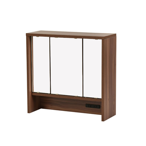 ＪＫプラン　卓上ドレッサー 三面鏡 卓上三面鏡 ドレッサー 大型 メイク（ブラウン）｜どっとカエールコレクト
