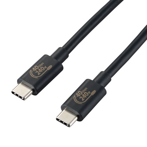 エレコム　直送 USB4ケーブル USB Type-C to USB Type-C USB4-CCPE10NBK（ブラック）