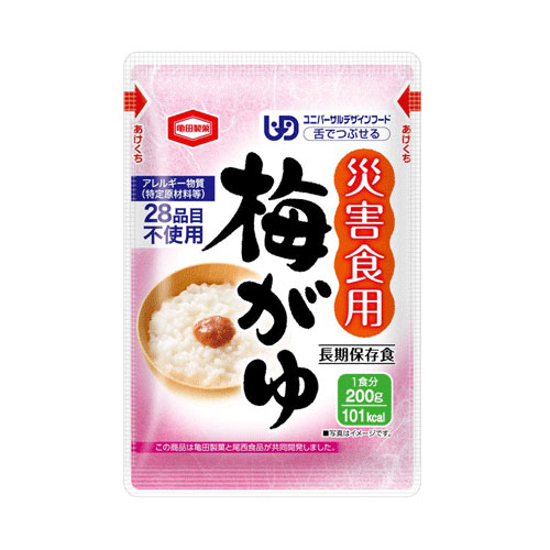 尾西食料雑貨類 亀田製菓200g不仕合わせ食用梅がゆ 40袋仕掛ける 約5年保護すること 非常食 保護すること食 積みたてる