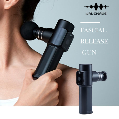 ＷＡＶＥＷＡＶＥ　FASCIAL RELEASE GUN フェイシャルリリースガン 筋膜リリース 肩こり マッサージ 美容家電（ブラック）｜どっとカエールコレクト