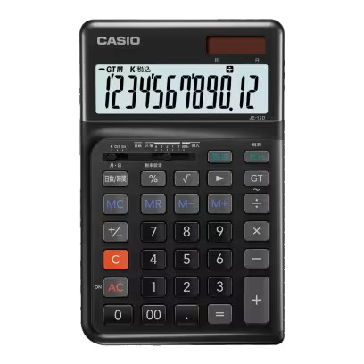 カシオ 人間工学電卓 本格実務 12桁 ジャストサイズ 右手用(ブラック)|どっとカエールコレクト