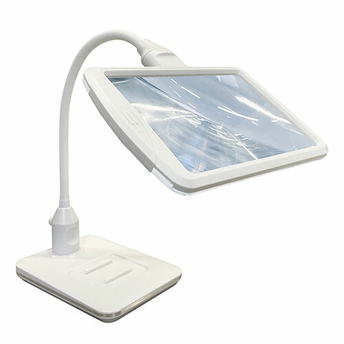 共栄可塑性物質 LEDスタンドライトルーペ 3倍率広々とした水晶体 虫眼鏡 拡大鏡 ともし火付き添い人 読みもの 手芸（象牙色）