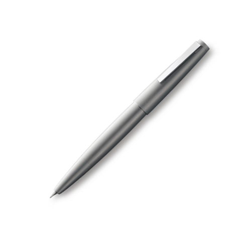 三菱鉛筆 LAMY(カラムシ)  2000 金属元素 筆 しろがね色 M(中字) L02M（プレミエステンレス）