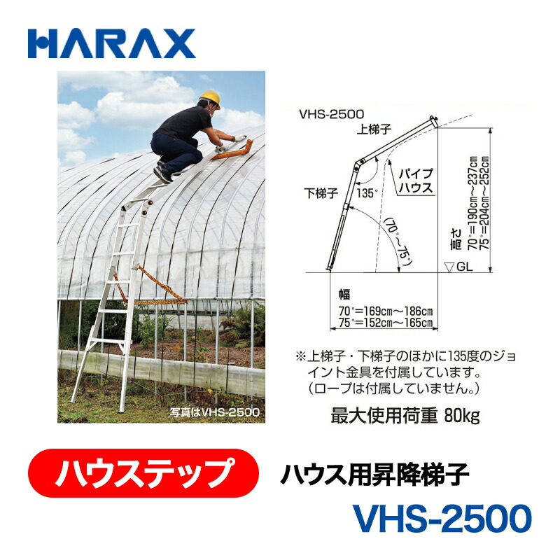 HARAX ハラックス　ハウステップ　ハウス用昇降梯子　VHS-2500