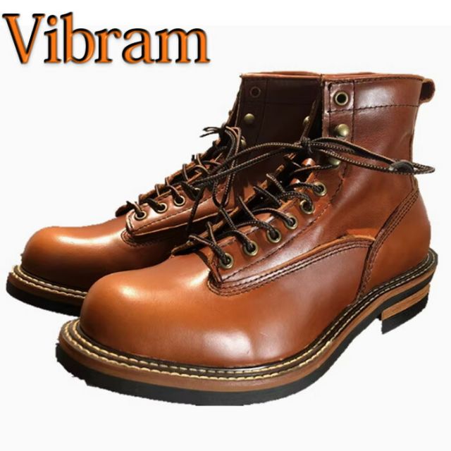 ワークブーツ ビブラム vibram オイルドプルアップレザー ラグソール オイルレザー ドプルアップ ヴィンテージ レースアップ メンズ靴 カジュアル 天然牛革 高級感 お洒落