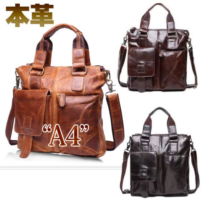 トートバッグ メンズ ビンテージ 2WAY 独立独行 トートバッグ 本革 手提げ御徒面子 油絵の具なめし革 12in マイコン A4 iPad 朦々たる つや消し赤銅色 うす暗い赤銅色 黒いこと