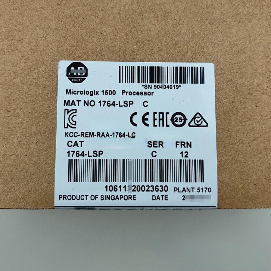 【新品 日本の首都発 ★適当お願いごと書振り出し可★】 目あたらしい1764-LSP Ser C Factory Sealed 1764LSP Micrologix 1500中央処理装置モデュール1PCS【６ヶ月引き受ける】