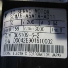 【新品 東京発 ★適格請求書発行可★】YASKAWA / 安川電機 SGMAH-A5A1A-AD11 サーボモーター 【6ヶ月保証】|産業機器店