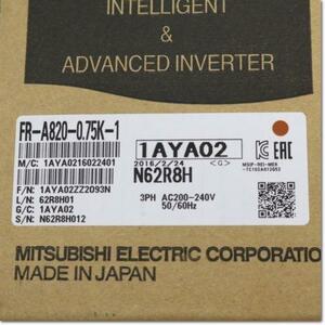 【新品 東京発 ★適格請求書発行可★】MITSUBISHI/三菱 インバーター FR-A820-0.75K-1 【6ヶ月保証】|産業機器店