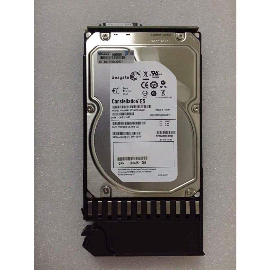【新品 東京発 ★適格請求書発行可★】HP 605475-001 2T 3.5 7.2K SAS 6G AW555A P2000 3.5インチ ハードディスク HDDマウンタ付き【６ヶ月保証】｜産業機器店