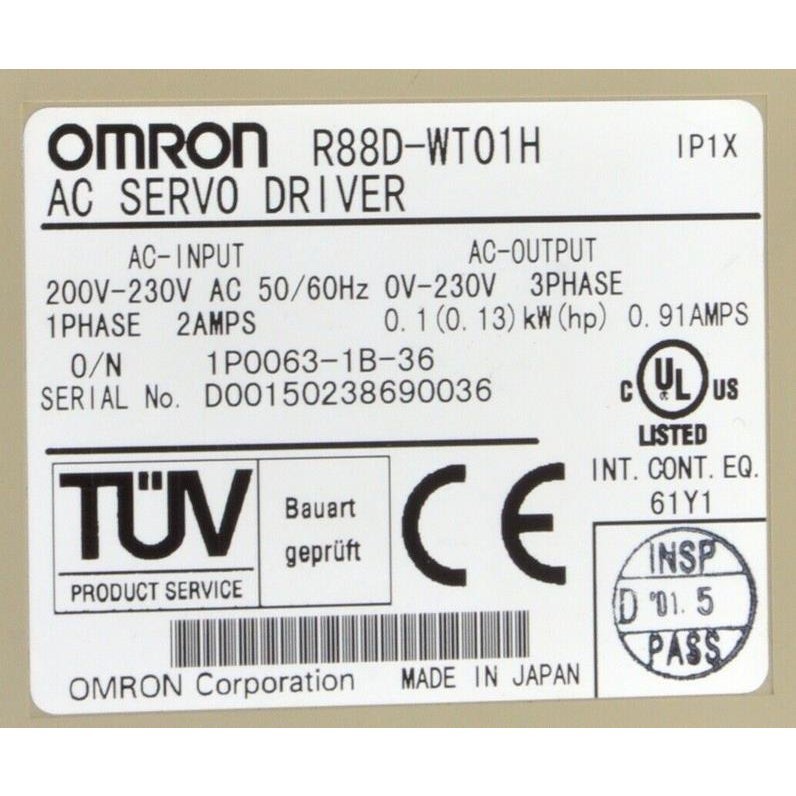 【新品 東京発 ★適格請求書発行可★】OMRON オムロン R88D-WT01H サーボドライブ【６ヶ月保証】｜産業機器店