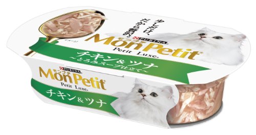 モンプチ プチリュクスカップ 成猫用 チキン&ツナ とろみスープ仕立て 57g×48個入り (ケース販売) [キャットフード]