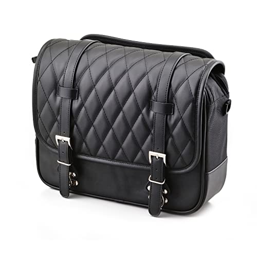 ヘンリービギンズ(Henly Begins) デイトナ バイク用 サイドバッグ 12L ブラック ダイヤパターン サドルバッグ DHS-21 2