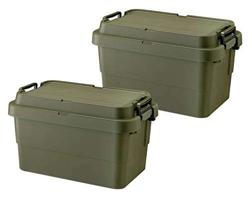 リス 収納ボックス スタッキング トランクカーゴ グリーン 50L 日本製 TC-50S 2個セット