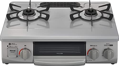 リンナイ ガステーブル ガスコンロ 都市ガス12A・13A用 幅約56cm 片面焼きグリル 右強火力 KG35NGRR/13A スカイグレー