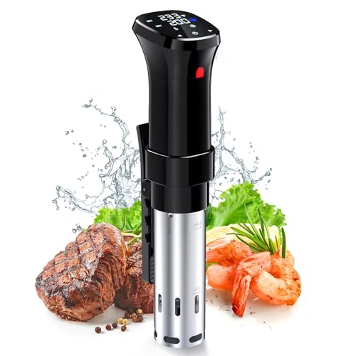 Wancle 低温調理器 真空調理器 850W 低温調理器具 Sous Vide低温調理機 低音調理器 静かな 片手操作 ハイパワーで静音！低温調理器】 楽天市場】＼10%OFFクーポンで7,182円！／2025最新型 低温調理器 1100Wハイパワー 低温調理器具  低温調理 IPX7防水 スロークッカー 真空調理器 タッチパネル クリップ式 低温調理機 低音調理器 タイマー 温度設定 安心保証PSE 日本語取扱  ...