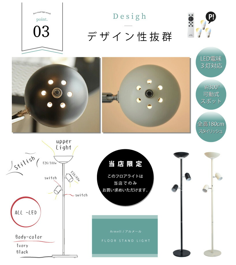 フロアライト 間接照明 おしゃれ リモコン led 電球セット LEDIMO