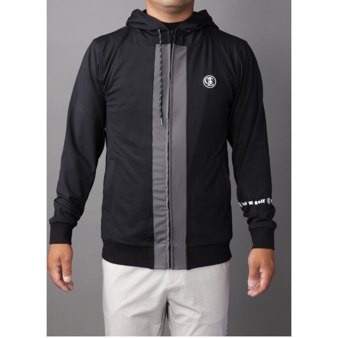 ダブルイーゴルフ　double E golf　ストレッチジップフーディー　Stretch ZIPHOODY　パーカー　ジャージ素材　伸縮｜ダブルイーゴルフ