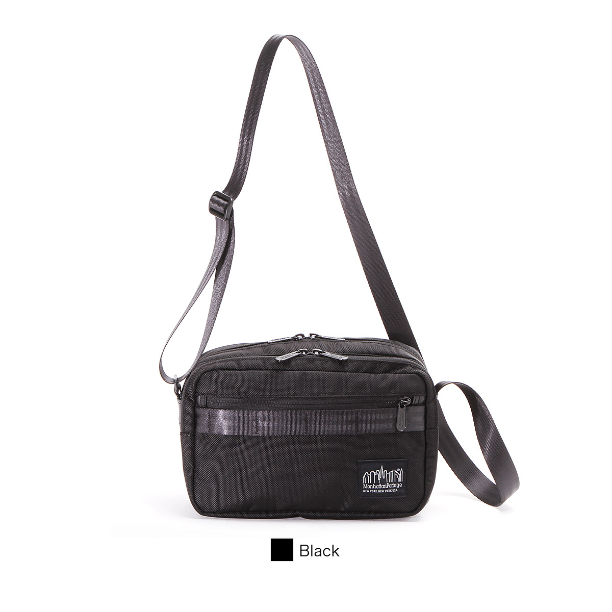 マンハッタンポーテージ ブラックレーベル ショルダーバッグ 小さめ JACKSON SQUARE BAG メンズ レディース MP4039BL NV1 Manhattan Portage BLACK LABEL [ノベルティプレゼント&ラッピング無料]【正規販売店】｜Double Edge 15,400円