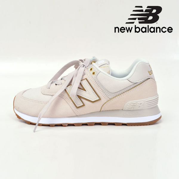 new balance 574 white and gold